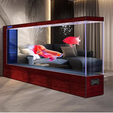 Super large floor-to-ceiling fish tank living room company hotel giant aquarium screen partition ultra-white glass53
