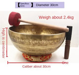 Nepal Handmade Brass Singing Bowl Meditative Buddhist Supplies Chakra Yoga Sound Bowl Percussion Musical Instrument Singing Bowl