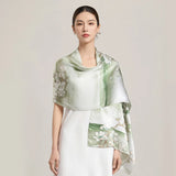 100% Silk Scarf Women Print Hangzhou Handkerchief Pure Silk Neckscarves Luxury Bufandas Silk Shawl  2025 Long Scarf