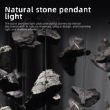 Hanging Lamp Hotel Lobby Decorative Lighting Stairs Art Irregular Chandelier Custom Black Art Luxury Stone Crystal Chandelier