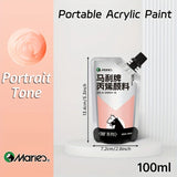 AOOKMIYA 1pc Marie's Protrait Tone Acrylic Paint,100/300 ml(3.38 oz/10.1 oz) for Rock,Wood,Crafts,Canvas,Glass for Artists and Adults