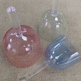 Quartz Transparent Hand Held Crystal Singing Bowl Color Handmade 7 Tone Yoga Meditation Bowl Decompression Percussion Instrument
