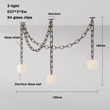 LED Artistic Colorized Chain Of Fate White Bubble Chandelier Lustre Hanging Lamps Suspension Luminaire Lampen For Dinning Room