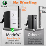 AOOKMIYA Marie's Manual Pencil Sharpener,Professional 5 Adjustable Long Pencil Nibs Sharpens for Graphite, Colored Pencils, Art Sketching