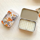 AOOKMIYA Portable Palette Watercolor Paint Repackaging Iron Box Paint Storage Box Nail Art Paint Tray Student Travel Art Supplies