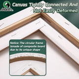 AOOKMIYA 1pc Marie's Stretched Canvas,Primed White Canvas with 6x6/8x8/9x12/12x12/12x16/16x20" and Round 12" for Oil,Acrylic,Tempera