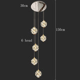 Modern home decoration crystal chandelier, stair Pendant lamp, living room Pendant lights, interior lighting