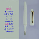 Fulin 812 Resin NO.5 Nib Fountain Pen Professional Hand-polished Long Knife Nib Office Business Writing Stationery Gifts