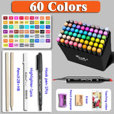24-168 Color Alcohol Double-ended Oily Marker Painting Art Set Office Culture and Educational Supplies