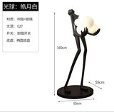 AOOKMIYA ART+ Creative Gifts Creative humanoid sculpture floor lamp ball designer exhibition hall living room lobby large figure FRP ornaments