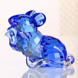 Crystal Dog Figurine for Birthday Gifts Chinese Zodiac Animal Art Craft Lucky Fortune Desktop Decor for Home Office Display