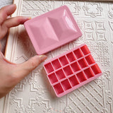 AOOKMIYA Empty Italian FOME Heavy Enamel Paint Box 18/24grids Mini Watercolor Gouache Artist Palette Painting Tools Art Supplies