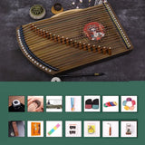 AOOKMIYA Chinese Guzheng 21 String Ebony Solid Wood Portable Guzheng Beginners Professional Playing Musical Stringed Instruments AOOKMIYA.COM