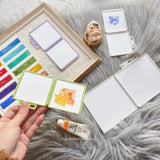 AOOKMIYA Portable Watercolor Palette Non-water-gathering Ceramic Watercolor Palette Artist Travel Sketching Painting Art Supplies