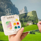 AOOKMIYA Butterfly Shape Acrylic Watercolor Palette Empty 8/10 Grid Mini Portable Watercolor Box Paint Tray Travel Painting Art Supplies