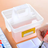 Square Pencil Wash Bucket Plastic Drawing Pencil Wash Bucket Desktop Stationery Organizer Portable Outdoor Sketch Pencil Washers