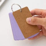 Colorful Loose Leaf Notebook Removable Iron Ring Portable and Portable Blank English Word Card Student Supplies