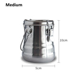 AOOKMIYA Stainless Steel Washing Brush Bucket Portable Sealed Container with Lid Air Drying Pen Holder Oil Painting Art Supplies