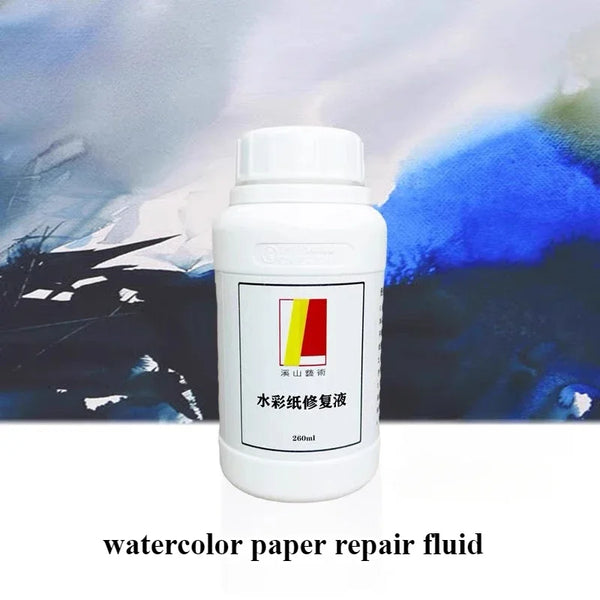 AOOKMIYA 260ml/bottle Watercolor Paper Repair Solution for Professional Repair of Watercolor Paper Degumming, Moisture and Alum Leakage