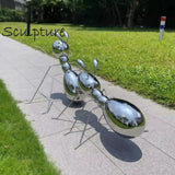 Ant stainless steel outdoor garden lawn square Animal park hotel lobby water feature sculpture ornament