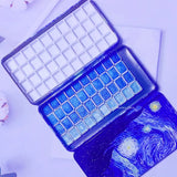 Oil Painting Series Watercolor Pigment Dividing Iron Box Solid Gouache Storage Grid 1ml 2ml 7.2ml Portable Rectangular Empty Box