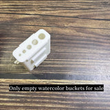 AOOKMIYA Portable Watercolor Palette Matching Bucket Travel Watercolor Box 3d Printed Water Bucket Can Insert Brush Student Art Supplies