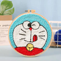 AOOKMIYA DIY Craft Punch Needle Embroidery Kits Sewing Kit Needlework Cross Stitch for Beginner Magic Pock Pen Set Home Painting Decor