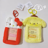 Kawaii Cartoon Anime My Melody Kuromi Plush Card Holder Cute 3-inch Hello Kitty Cinnamoroll Backpack Pendant Keychain Girl Gifts