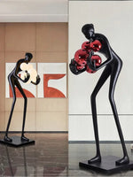 AOOKMIYA ART+ Creative Gifts Creative humanoid sculpture floor lamp ball designer exhibition hall living room lobby large figure FRP ornaments