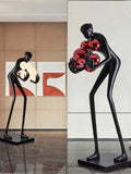 AOOKMIYA ART+ Creative Gifts Creative humanoid sculpture floor lamp ball designer exhibition hall living room lobby large figure FRP ornaments