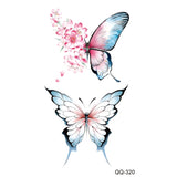 AOOKMIYA Small Waterproof Temporary Tattoo Sticker Colorful Leaf Flower Elephant Dolphin  Art Wrist Neck Women Kids Fake Mini Tatoo