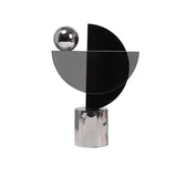 AOOKMIYA Glass Craft Transparent Geometric Ornaments Silver Ball Semicircle Abstract Decorative Figurines Home Decoration Accessories