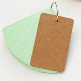 Colorful Loose Leaf Notebook Removable Iron Ring Portable and Portable Blank English Word Card Student Supplies