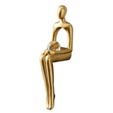 Thinker Statue Abstract Figure Sculpture Small Ornaments Resin Statue Home Gold Abstract Statue Office Decor