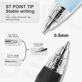 Gel Pens - 12 Retractable Gel Pens, 0.5mm Fine Tip, Quick Dry Ink, Non-slip, Smooth Writing - For Office and School Supplies