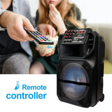 7000W Portable 15” Bluetooth Speaker Subwoofer Heavy Bass Sound System Party Mic AUX Led Light Loud Speaker