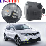 Automobile parts 2pcs Fog Lights Headlight For Nissan Qashqai J11 J11_ Closed Off-Road Vehicle 2013- Clear Lens Front Bumper Car LED Fog Lamp