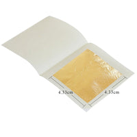 AOOKMIYA 24K Genuine Gold Leaf 50 sheets 99.99%  Gold Foil 4.33 X 4.33cm for Decoration,Art,Spa Makeup