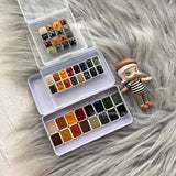 AOOKMIYA 2024 New Schmincke Natural Series Organic Pigments 16 Color Artist Grade Watercolor Packing 0.3/0.5/1ML Portable Art Supplies