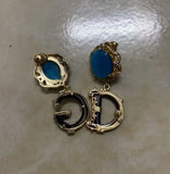 Fashion decorated DG letter women's jewelry earrings Light luxury elegant high-grade sense ear clapper ear clip