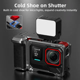 Metal Cage Handle for Insta360 Ace Pro/Xplorer Shockproof Camera Case with Lens Cover Street Sports Photography Accessories