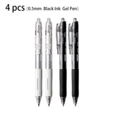 Deli 4pcs 0.5mm Black Ink Quick-drying Gel Pen Stationery Signing Pen Gift Office Supplies School Student Supplies