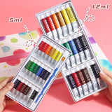 AOOKMIYA M&G Watercolor Paint Set for Students 12/24 Colors 5ml/Tube Washable Art Supplies AOOKMIYA.COM
