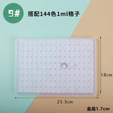 AOOKMIYA Empty Watercolor Paint Packaging Box 0.5/1/2ML Watercolor Grid Plastic Box Paint Tray Storage Box Painting Art Supplies