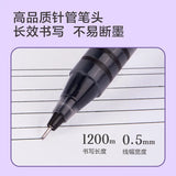 Deli 4 Pcs 0.5mm Black Ink Large-capacity Quick-drying Gel Pen School Supplies Signing Pen Gift Stationery Office Supplies
