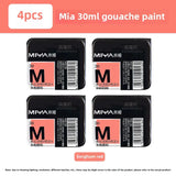 MIYA HIMI Jelly Pigment Single 30ml Gouache Pigment 56 Colors Beginners Try Supplement Replacement Training Art Gouache Pigment