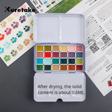 AOOKMIYA Kuretake 24-color Watercolor Paint Packaging Spring Limited Color Solid Chinese Painting Paint Acuarela Student Art Supplies