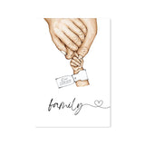 Family Hands Timeline Personalized Poster Couple Baby Name Weding Birth Date Custom Wall Art Print Memorial Day Gift Home Decor