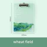 Starry Sky Series Writing Board Clip Kids Stationery A4 Paper Acrylic Pad Splint Transparent Feather Clipboard School Supplies