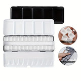 1pc Empty Watercolor Palette, Metal Watercolor Tin with 26pcs Half Pans Paint Case with Lid Paint Box for Travel